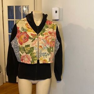 Vintage Carol Anderson Handmade Cotton Vest floral print size L